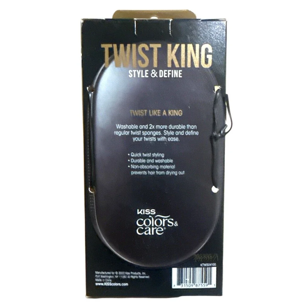 KISS Twist King Style & Define Hair Sponge Larger Twists Coils Curls KTWS04